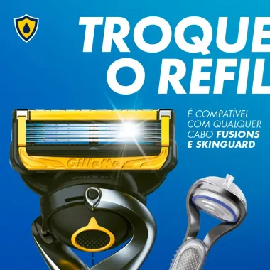 Carga para Aparelho de Barbear Gillette Proshield com 4 Cartuchos