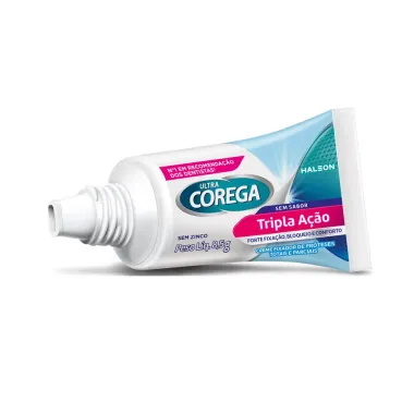 Corega Ultra Creme Tripla Ação Sem Sabor 8,5g