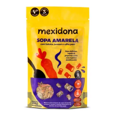 Sopa Amarela Mexidona com Batata Cenoura e Alho Poró Vegana 130g
