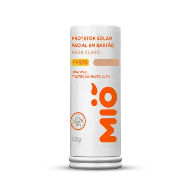 Protetor Solar Facial Mió Bastão FPS 70 Cor Bege Claro 12g