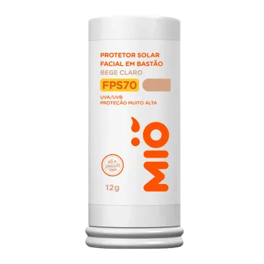 Protetor Solar Facial Mi&oacute; Stick FPS 70 Cor Bege Claro 12g