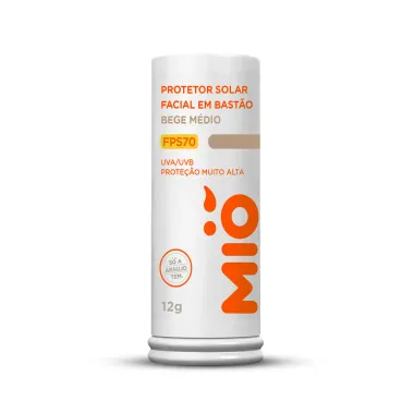 Protetor Solar Facial Mió Bastão FPS 70 Cor Bege Médio 12g