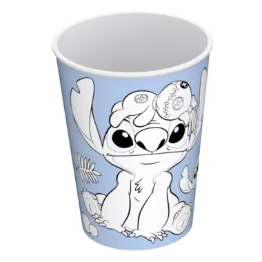 Copo de Colorir Mió Stitch e Angel Desenhos e Cores Sortidas 320ml