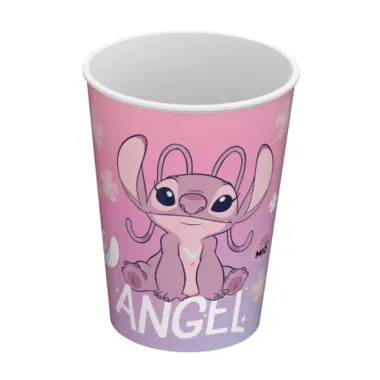 Copo de Colorir Mió Stitch e Angel Desenhos e Cores Sortidas 320ml