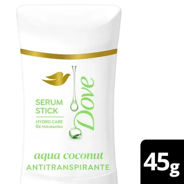 Desodorante Antitranspirante Stick Dove Sérum Aqua Coconut 45g