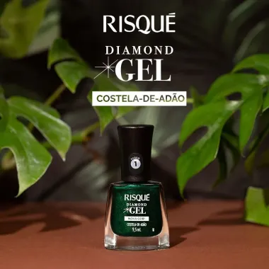 Esmalte Risqu&eacute; Diamond Gel Nova Cor Costela de Ad&atilde;o 9,5ml