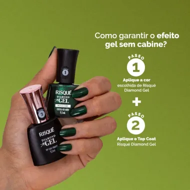 Esmalte Risqu&eacute; Diamond Gel Nova Cor Costela de Ad&atilde;o 9,5ml