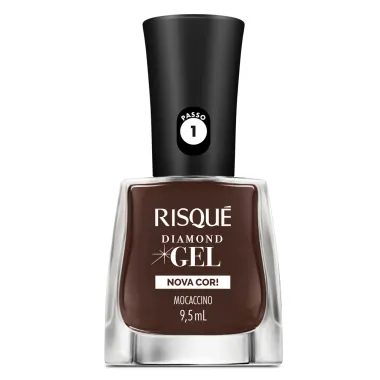 Esmalte Risqué Diamond Gel Nova Cor Mocaccino 9,5ml