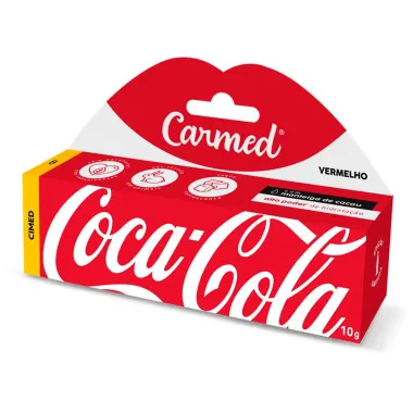 Hidratante Labial Carmed Coca Cola Vermelho 10g