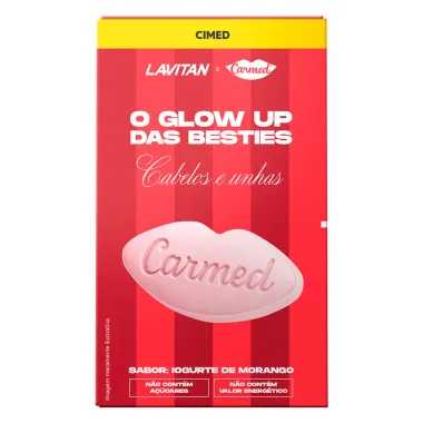 Lavitan Carmed O Glow Up Das Besties Cabelos e Unhas com 60 Comprimidos Mastigáveis