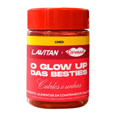 Lavitan Carmed O Glow Up Das Besties Cabelos e Unhas com 60 Comprimidos Mastigáveis