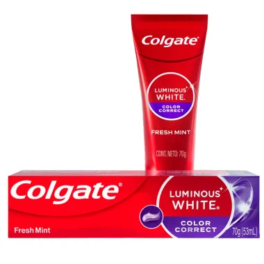 Creme Dental Colgate Luminous White Color Correct Fresh Mint 70g