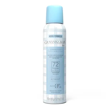 Desodorante Giovanna Baby Blue Aerossol Ultra Proteção Ativa Antiperspirante 72h 150ml