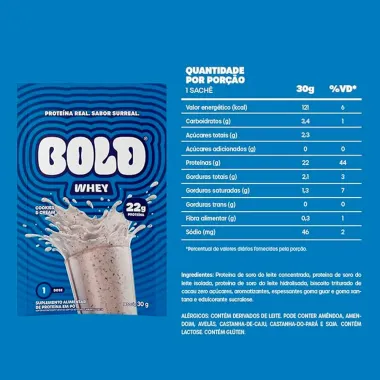 Bold Whey Protein Sabor Cookies & Cream 22g Proteína 30g