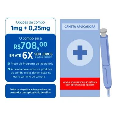 Extensior 1mg Solu&ccedil;&atilde;o Injet&aacute;vel com 1 Sistema de Aplica&ccedil;&atilde;o Caneta Preenchida com 3ml + 4 Agulhas