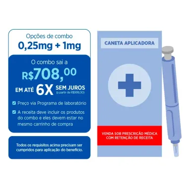 Extensior 0,25mg Solu&ccedil;&atilde;o Injet&aacute;vel com 1 Sistema de Aplica&ccedil;&atilde;o Caneta Preenchida com 1,5ml + 6 Agulhas