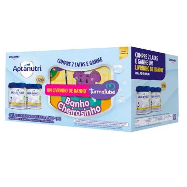 Aptanutri Premium 3 com 2 Unidades 800g e Ganhe Um Livrinho de Banho para Crianças