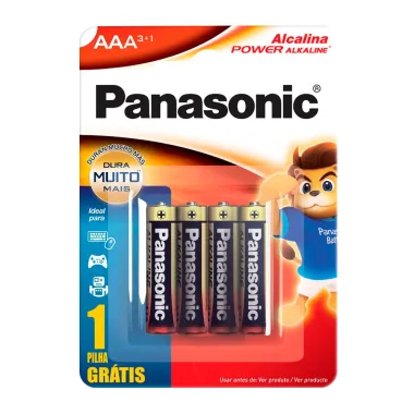 Pilha Panasonic Alcalina Power AAA 4 Unidades