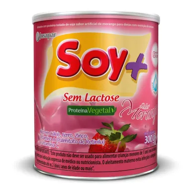 Soy Mais Sem Lactose Sabor Morango Lata 300g