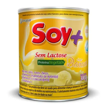 Soy Mais Sem Lactose Sabor Banana Lata 300g