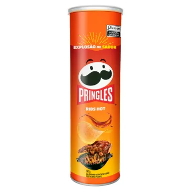Batata Pringles Explos&atilde;o de Sabor Ribs Hot Costelinha Picante 141g