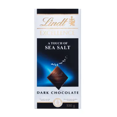 Chocolate Lindt Excellence A Touch Of Sea Salt Dark Chocolate 100g