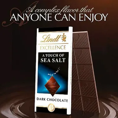 Chocolate Lindt Excellence A Touch Of Sea Salt Dark Chocolate 100g