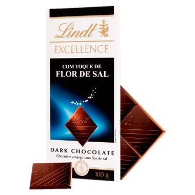 Chocolate Lindt Excellence com Toque de Flor de Sal Dark 100g