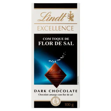 Chocolate Lindt Excellence com Toque De Flor de Sal Dark Chocolate 100G