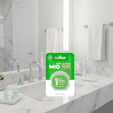 Fio Dental Mió com Cera Extra Fino Sabor Menta 100m
