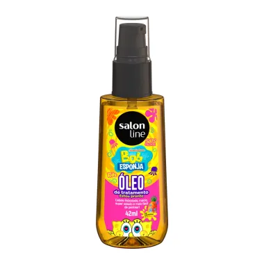 &Oacute;leo de Tratamento Salon Line Kids SOS Cachos Bob Esponja Estou Pronto com Cheirinho de Abacaxi 42ml