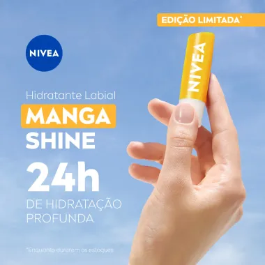 Hidratante Labial Nivea Manga Shine Vegano 4,8g
