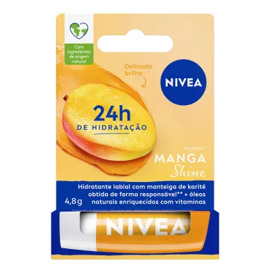 Hidratante Labial Nivea Manga Shine Vegano 4,8g