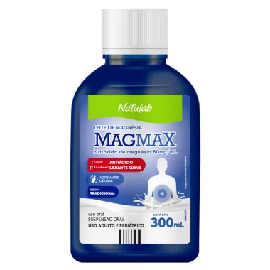 Magmax Leite Maguinésia Natulab Sabor Tradicional 300ml