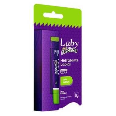 Hidratante Labial Laby Azedinha Sabor Uva Cor Suave 10g