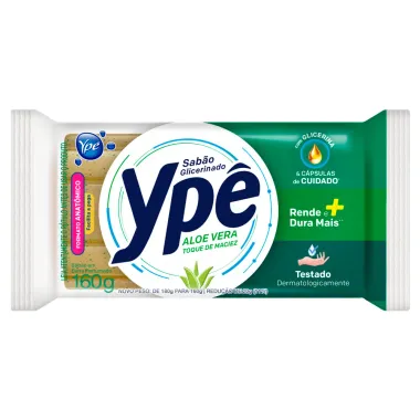 Sabão em Barra Glicerinado Ypê Aloe Vera 160g