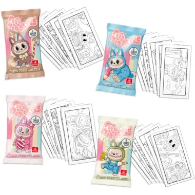 Cards para Colorir Fofo Monstros Cozy e Comfy Sortidos 1 Envelope com 6 Unidades