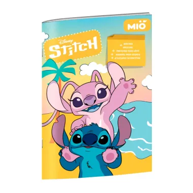 Livro Mió Disney Stitch com Máscara Angel e Adesivos