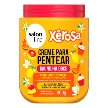 Creme para Pentear Salon Line Xêrosa Baunilha Doce Oriental Alta Fixação 800g