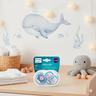 Chupeta Philips Avent Ultra Air de 6 a18 Meses Decorada Sortidas 2 Unidades