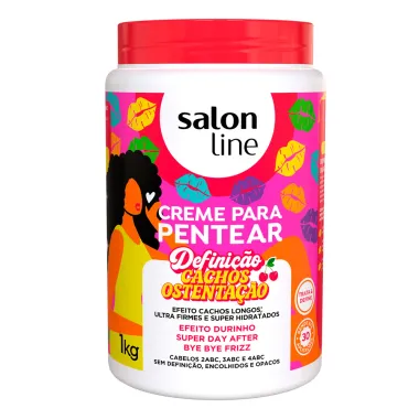 Creme de Pentear Salon Line Defini&ccedil;&atilde;o Cachos Ostenta&ccedil;&atilde;o 1Kg