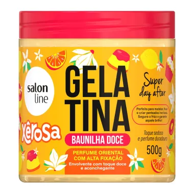 Gelatina Salon Line Xêrosa Baunilha Doce Perfume Oriental com Alta Fixação 500g