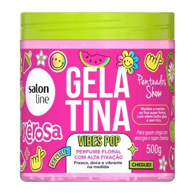 Gelatina Salon Line Xêrosa Vibes Pop Perfume Floral com Alta Fixação 500g