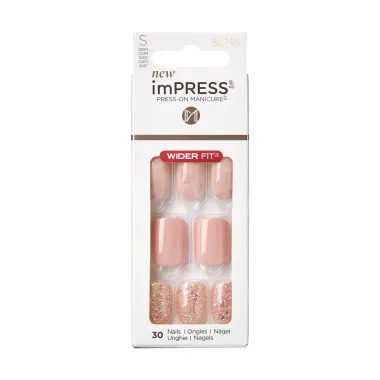 Unha Postiça New ImPress Wider Fit com 30 Unidades