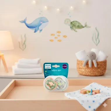 Chupeta Philips Avent Ultra Air Tamanho 2 de 6 a 18 Meses Desenhos e Cores Sortidas 2 Unidades