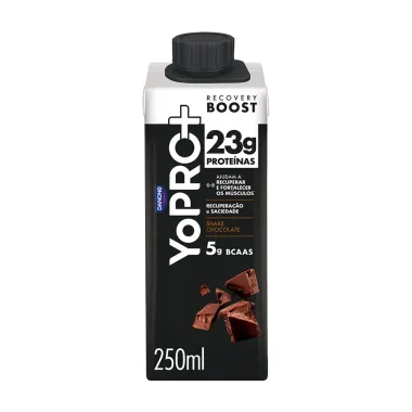 YoPro + Recovery Boost Shake Chocolate com 23g Prote&iacute;nas 5g de BCAAS 250ml