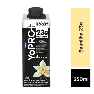 YoPro + Recovery Boost Shake Baunilha com 23g Prote&iacute;nas 5g de BCAAS 250ml