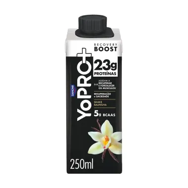 YoPro + Recovery Boost Shake Baunilha com 23g Prote&iacute;nas 5g de BCAAS 250ml