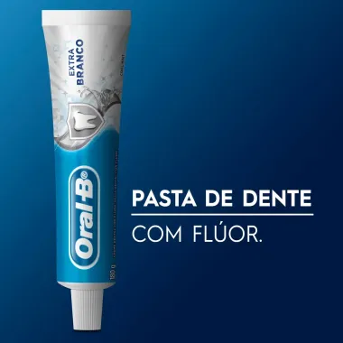 Creme Dental Oral B Branqueamento Extra Branco Menta Fresca com 3 Unidades de 70g cada