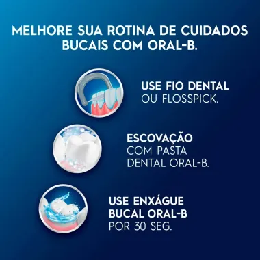 Creme Dental Oral B Extra Branco Menta Fresca com 3 Unidades de 70g cada